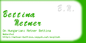 bettina metner business card